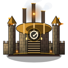 Steampunk Hold castle art from Aether Realms